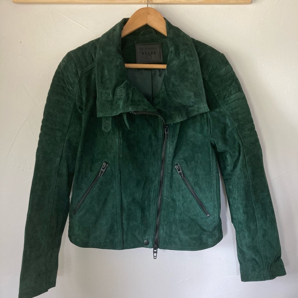 Dark green suede blank nyc jacket large
